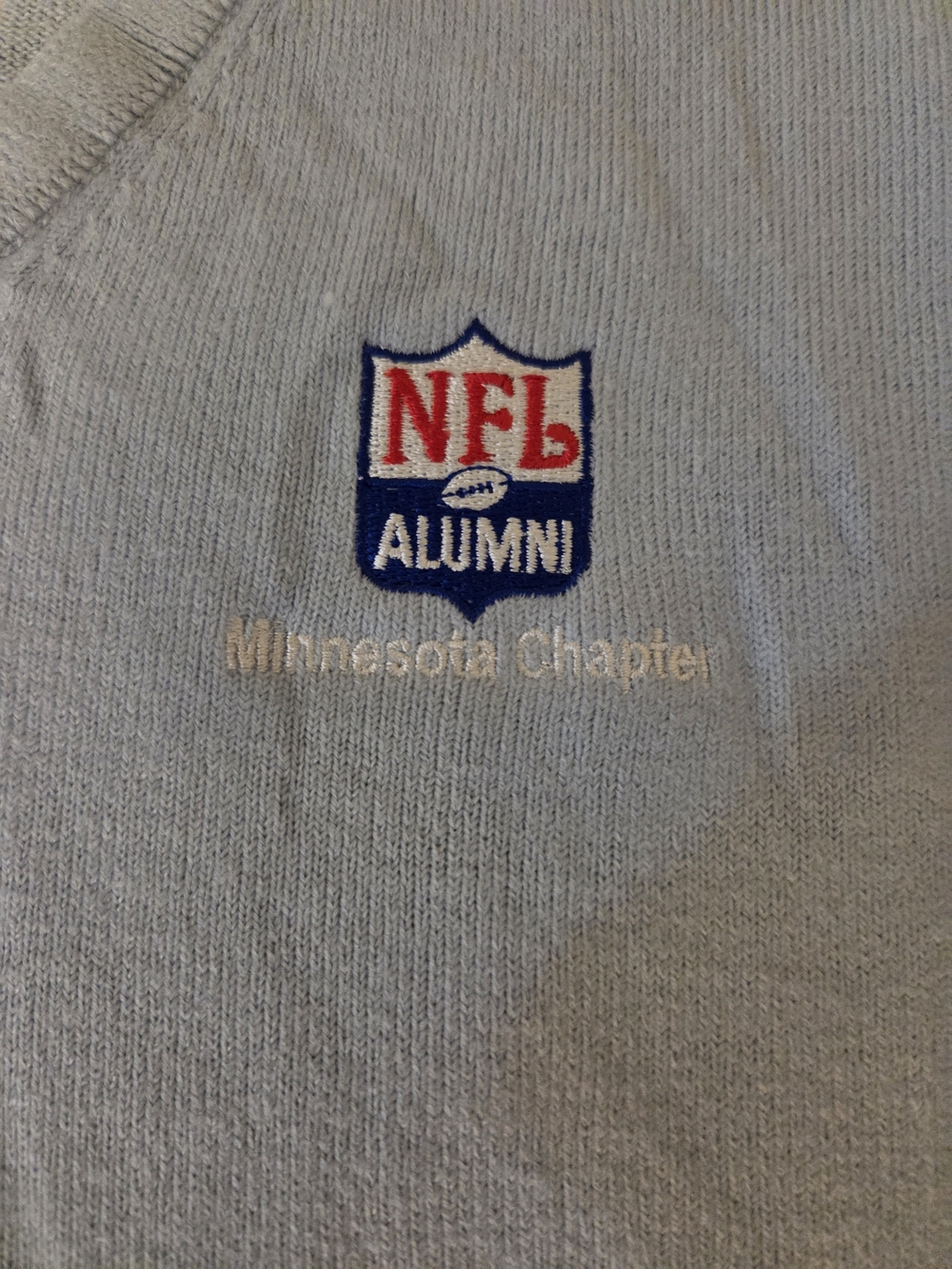 Rare Vintage NFL Sweater W/  Baby Blue Alumni Patch